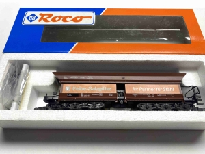 H0-DC-ROCO-46250---Selbstentladewagen---Kohle---Peine--Salzgitter---Ep-IV