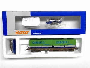 H0-DC-ROCO-47122---Taschenwagen---CARGEX---DSB---Ep-V