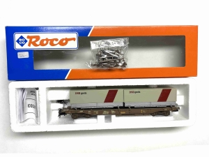 H0-DC-ROCO-47033---Taschenwagen---DSB-gods---DSB---Ep-V