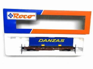 H0-DC-ROCO-46373---4-achsiger-Taschenwagen---DANZAS---DB---Ep-V
