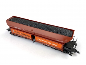 H0-DC-ROCO-46250---Selbstentladewagen---Kohle---Peine--Salzgitter---Ep-IV